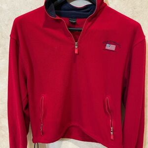 Old School Clothing Co Red Quarter-Zip Pullover mens xl